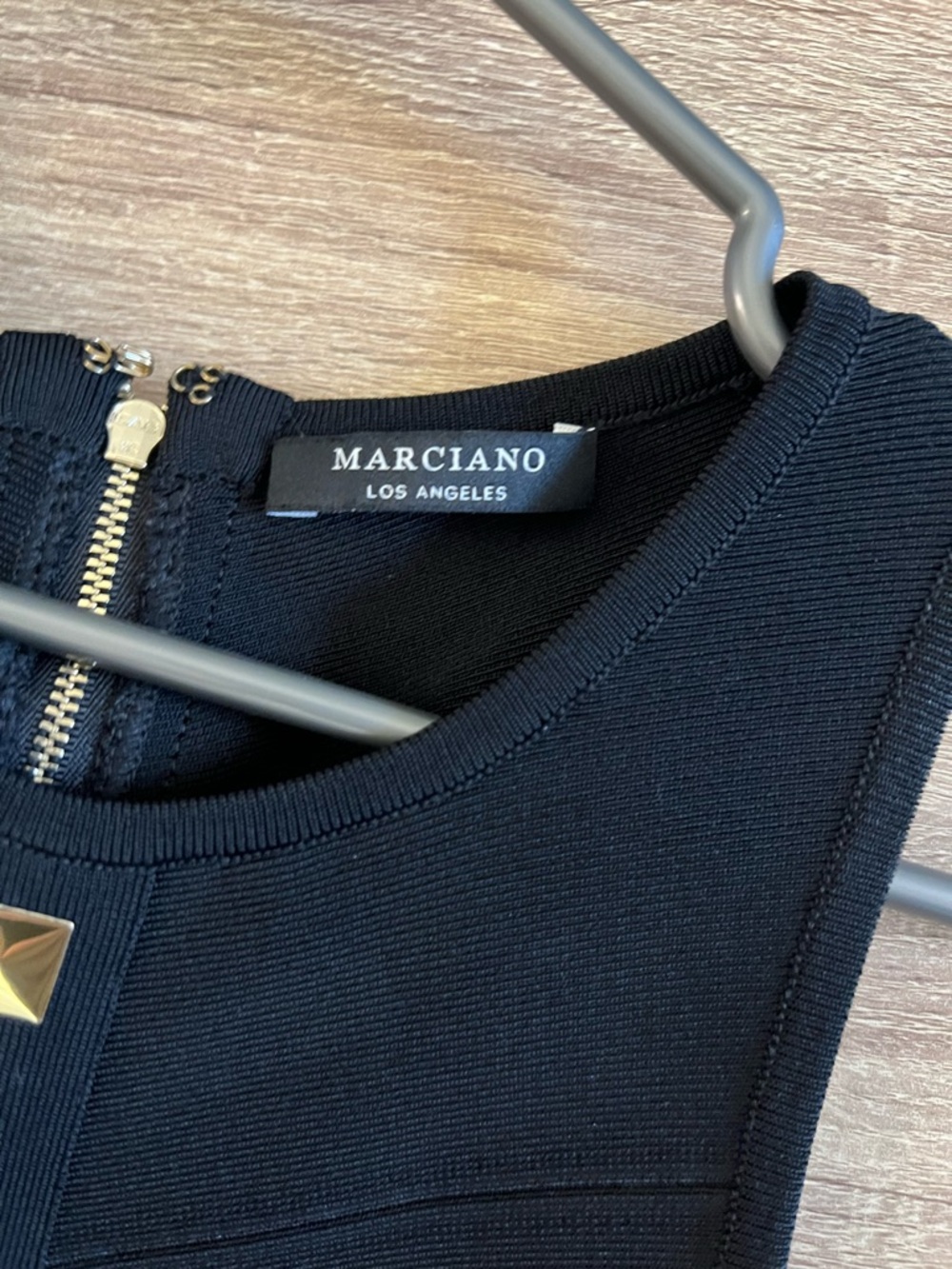 Guess by Marciano Black Stud-Front Bodycon Mini Dress - Picture 3 of 4